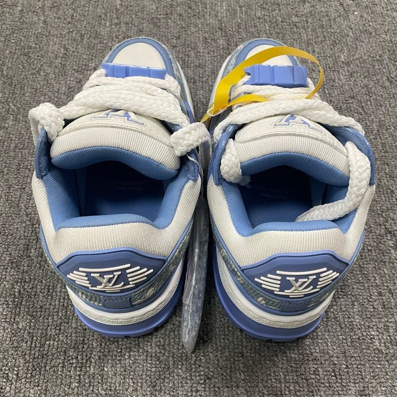 Louis Vuitton Louis Vuitton Trainer Maxi Blue and White Sneakers 0079 Size US 6.5 / EU 39-40 - 3 Thumbnail