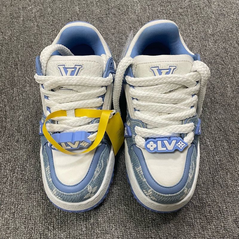 Louis Vuitton Louis Vuitton Trainer Maxi Blue and White Sneakers 0079 Size US 6.5 / EU 39-40 - 2 Thumbnail