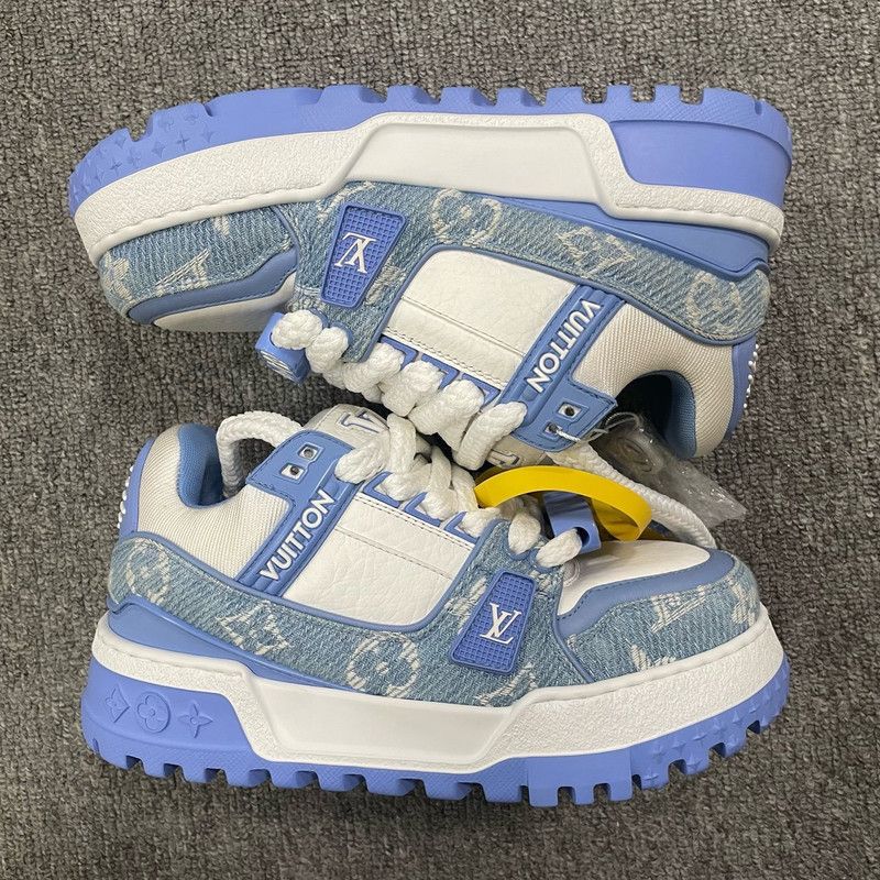 Louis Vuitton Louis Vuitton Trainer Maxi Blue and White Sneakers 0079 Size US 6.5 / EU 39-40 - 5 Thumbnail
