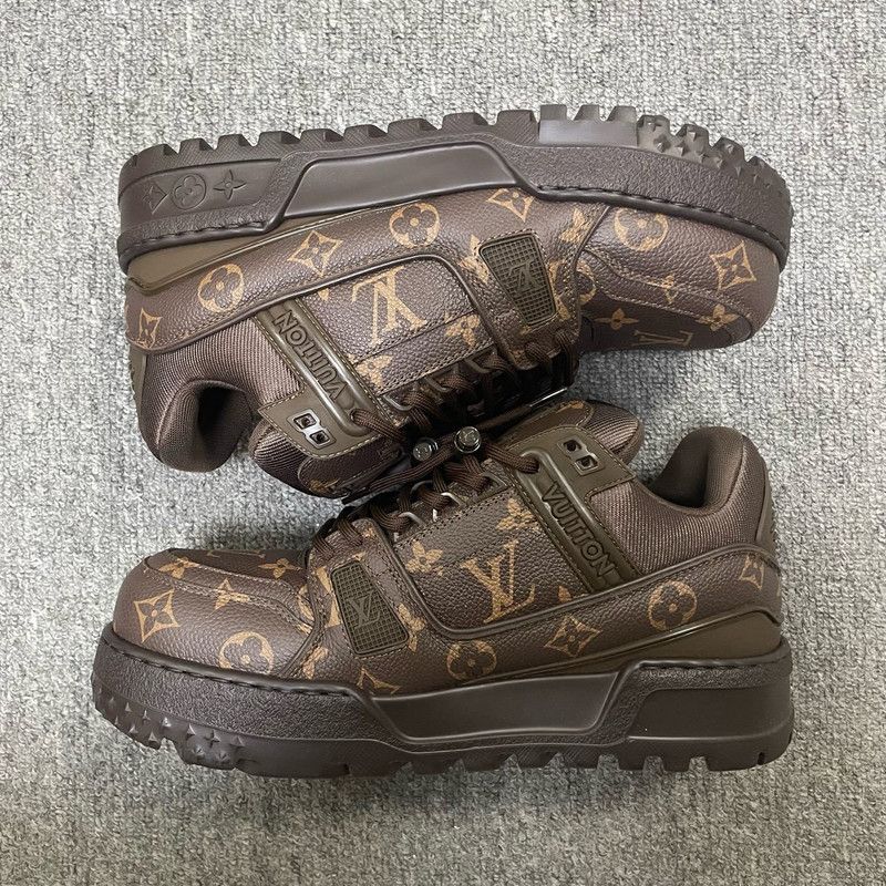Louis Vuitton Louis Vuitton Trainer Maxi Brown Low-Top Sneakers 0079 Size US 9.5 / EU 42-43 - 7 Thumbnail