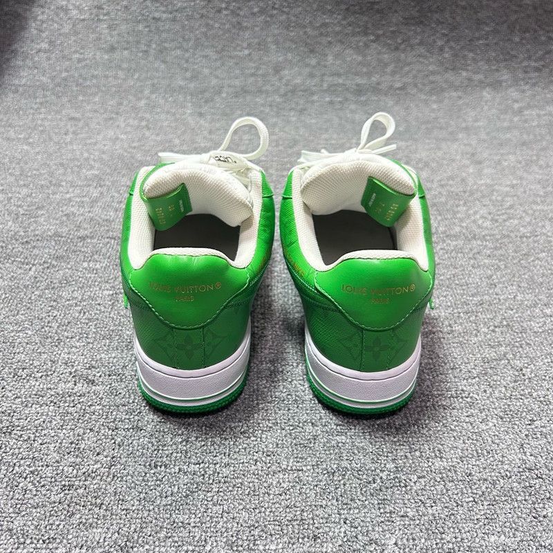 Louis Vuitton Nike x Louis Vuitton Air Force 1 Low Green 0079 Size US 7.5 / EU 40-41 - 6 Thumbnail