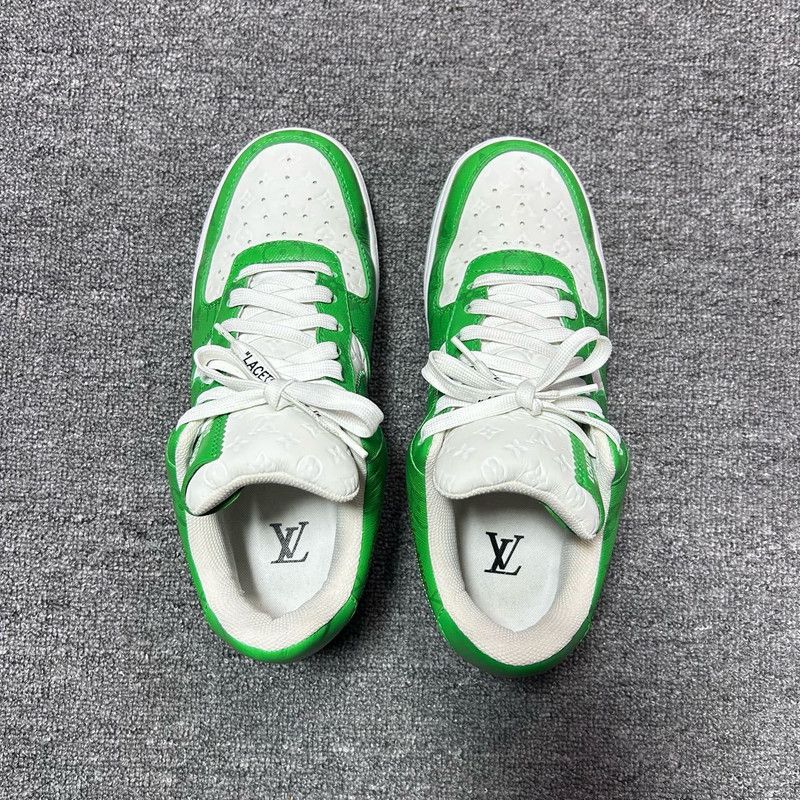 Louis Vuitton Nike x Louis Vuitton Air Force 1 Low Green 0079 Size US 7.5 / EU 40-41 - 5 Thumbnail