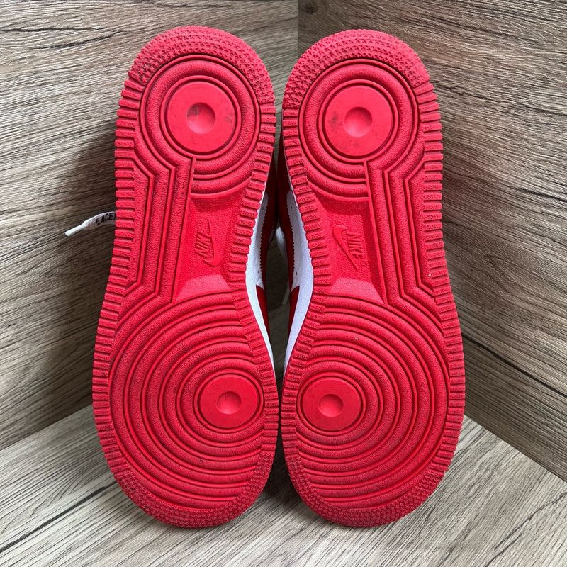 Louis Vuitton Nike x Louis Vuitton Red Air Force 1 Sneakers 0079 Size US 7.5 / EU 40-41 - 4 Thumbnail