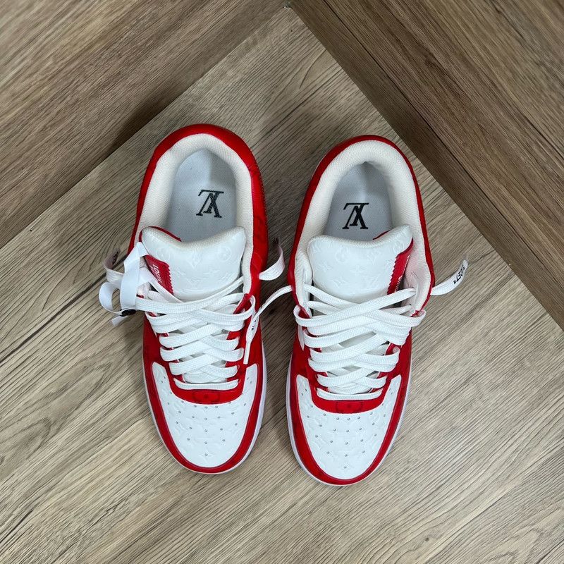 Louis Vuitton Nike x Louis Vuitton Red Air Force 1 Sneakers 0079 Size US 7.5 / EU 40-41 - 2 Thumbnail