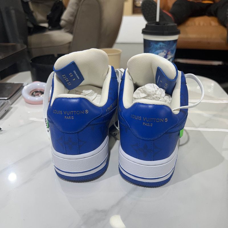 Louis Vuitton Nike x Louis Vuitton Air Force 1 Low Sneakers 0079 Size US 6.5 / EU 39-40 - 3 Thumbnail