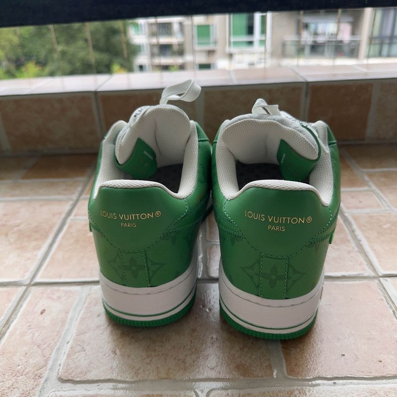 Louis Vuitton Nike x Louis Vuitton Air Force 1 Low Sneakers Green 0079 Size US 8.5 / EU 41-42 - 3 Thumbnail