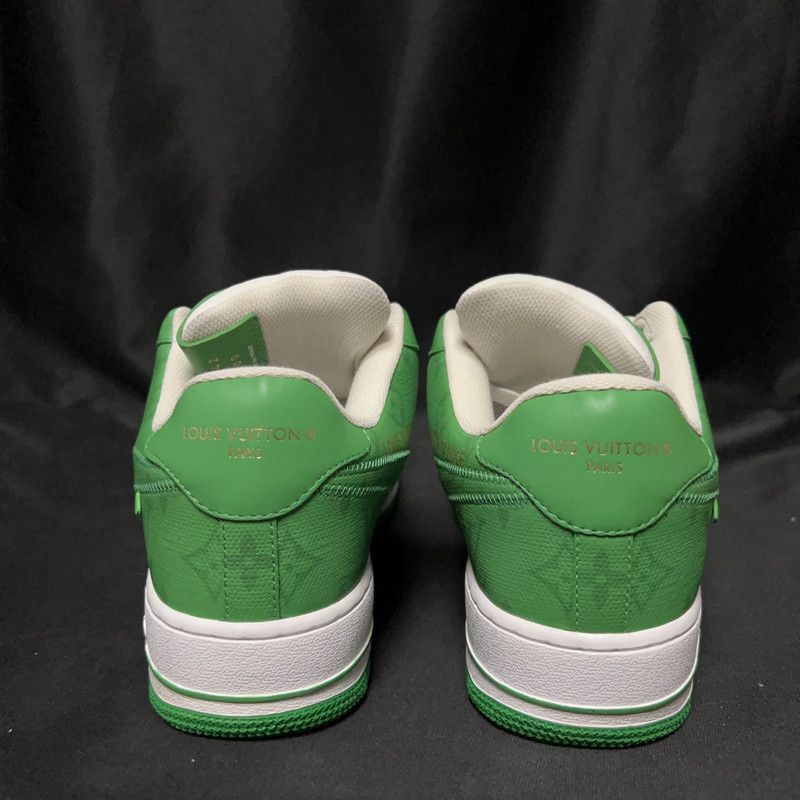 Louis Vuitton Nike x Louis Vuitton Air Force 1 Green Sneakers 0079 Size US 9.5 / EU 42-43 - 3 Thumbnail
