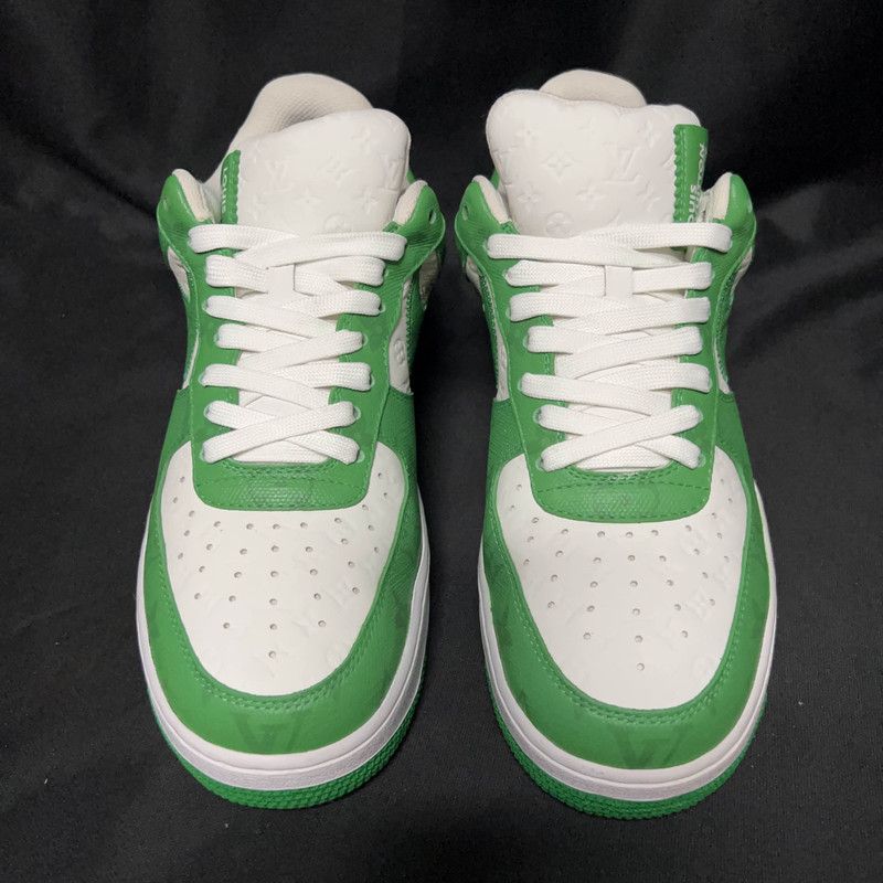 Louis Vuitton Nike x Louis Vuitton Air Force 1 Green Sneakers 0079 Size US 9.5 / EU 42-43 - 2 Thumbnail