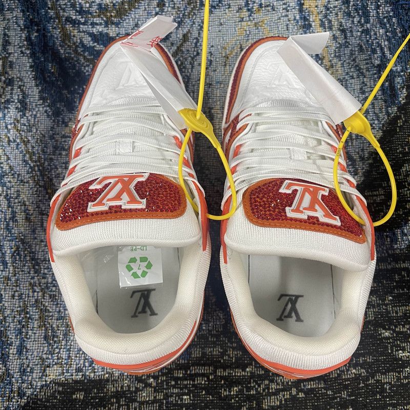 Louis Vuitton Louis Vuitton Orange Low-Top Trainer Sneakers 0079 Size US 8.5 / EU 41-42 - 9 Thumbnail