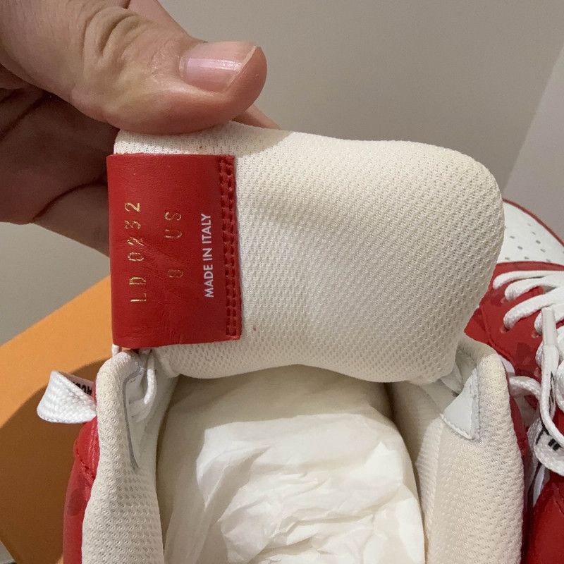 Louis Vuitton Louis Vuitton Nike Air Force 1 Red Sneakers 0079 Size US 8.5 / EU 41-42 - 5 Thumbnail
