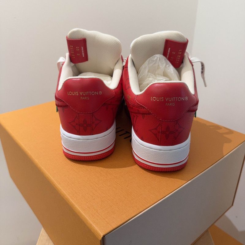 Louis Vuitton Louis Vuitton Nike Air Force 1 Red Sneakers 0079 Size US 8.5 / EU 41-42 - 3 Thumbnail
