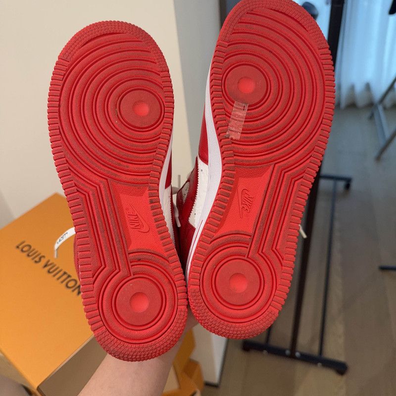 Louis Vuitton Louis Vuitton Nike Air Force 1 Red Sneakers 0079 Size US 8.5 / EU 41-42 - 7 Thumbnail