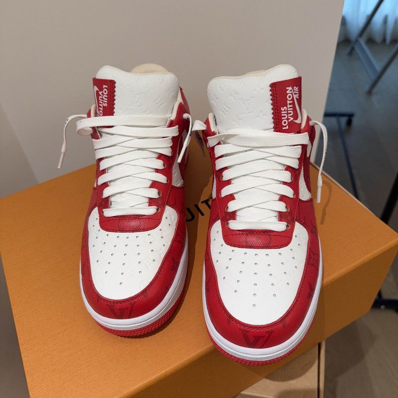Louis Vuitton Louis Vuitton Nike Air Force 1 Red Sneakers 0079 Size US 8.5 / EU 41-42 - 2 Thumbnail