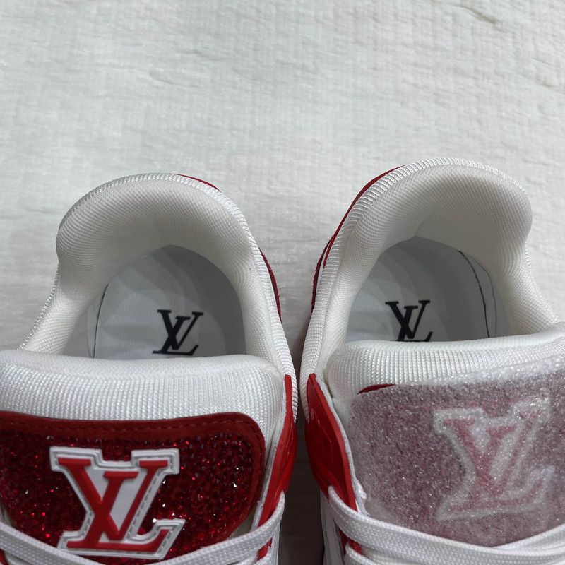 Louis Vuitton Louis Vuitton Red and White Trainer Sneakers 0079 Size US 8.5 / EU 41-42 - 11 Thumbnail