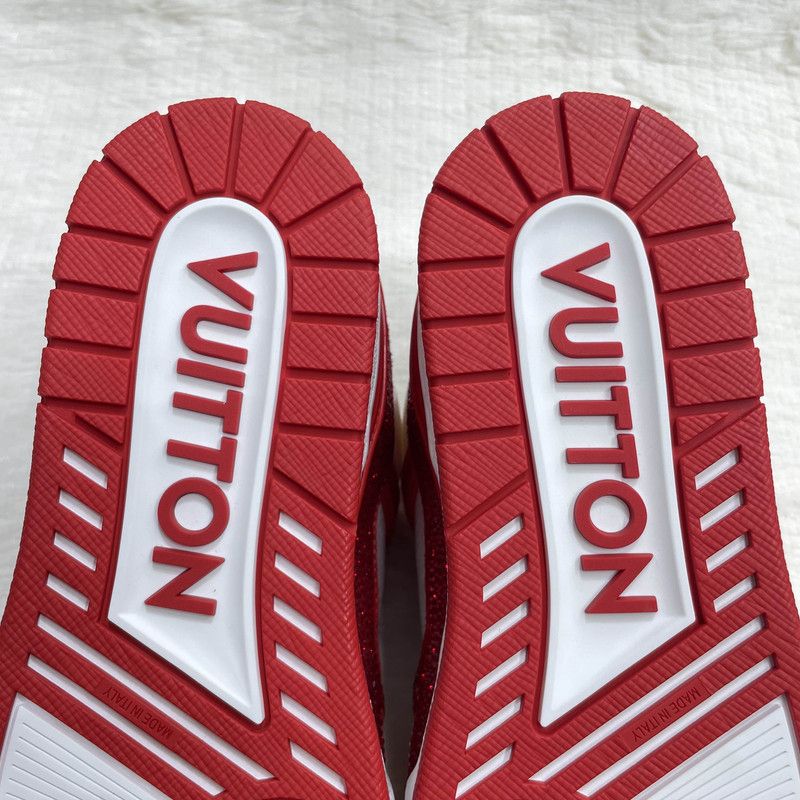 Louis Vuitton Louis Vuitton Red and White Trainer Sneakers 0079 Size US 8.5 / EU 41-42 - 10 Thumbnail