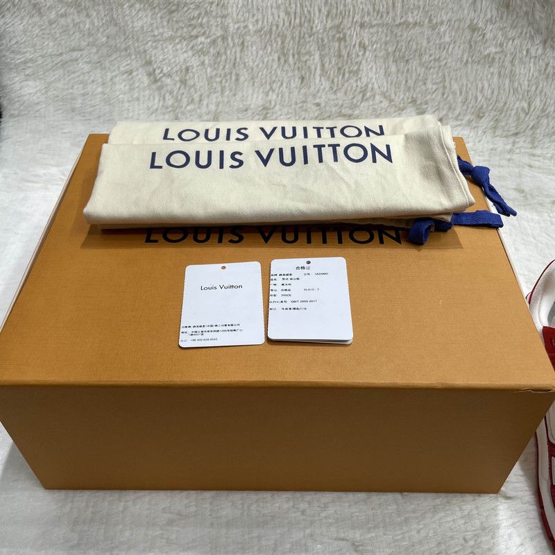 Louis Vuitton Louis Vuitton Red and White Trainer Sneakers 0079 Size US 8.5 / EU 41-42 - 6 Thumbnail