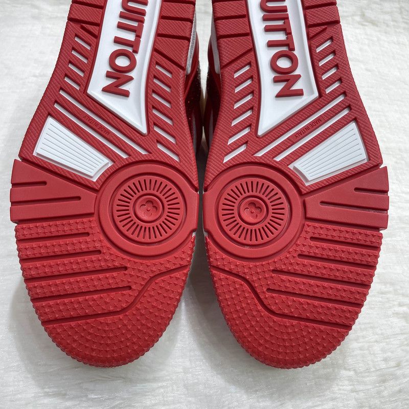 Louis Vuitton Louis Vuitton Red and White Trainer Sneakers 0079 Size US 8.5 / EU 41-42 - 9 Thumbnail