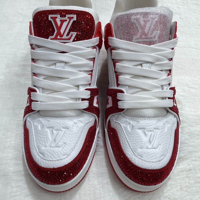 Louis Vuitton Louis Vuitton Red and White Trainer Sneakers 0079 Size US 8.5 / EU 41-42 - 12 Thumbnail