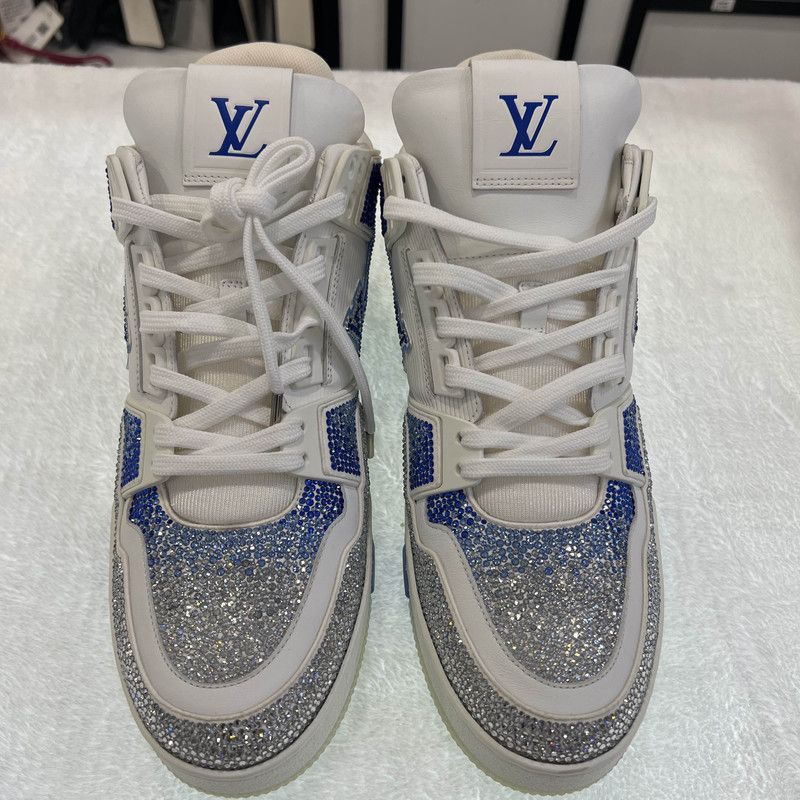 Louis Vuitton Louis Vuitton Stylish Low-Top Trainers in Blue White 0079 Size US 9.5 / EU 42-43 - 2 Thumbnail