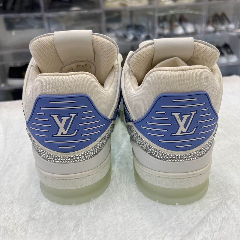 Louis Vuitton Louis Vuitton Stylish Low-Top Trainers in Blue White 0079 Size US 9.5 / EU 42-43 - 3 Thumbnail