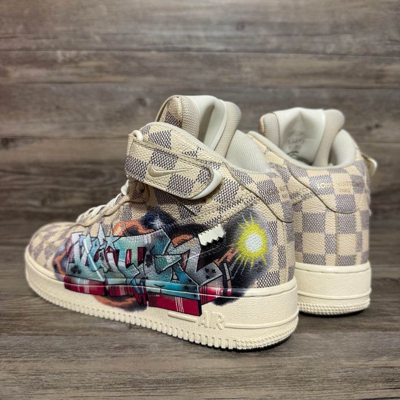 Louis Vuitton Nike x Louis Vuitton Stylish High-Top Sneakers 0079 Size US 9 / EU 42 - 12 Thumbnail