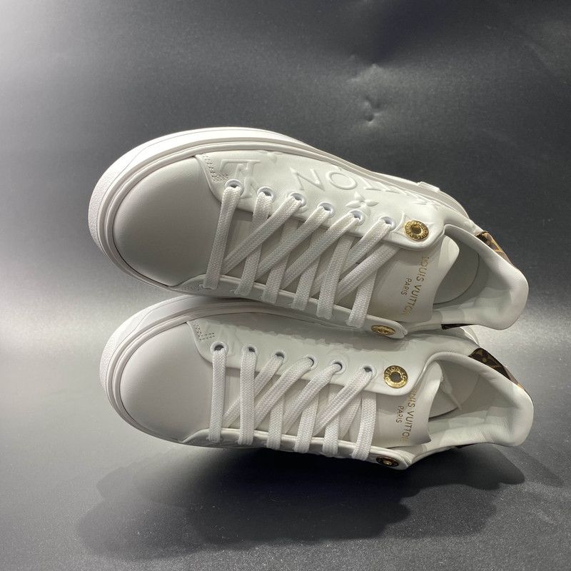 Louis Vuitton Louis Vuitton Time Out White Leather Sneakers 0079 Size US 5 / IT 35 - 8 Thumbnail