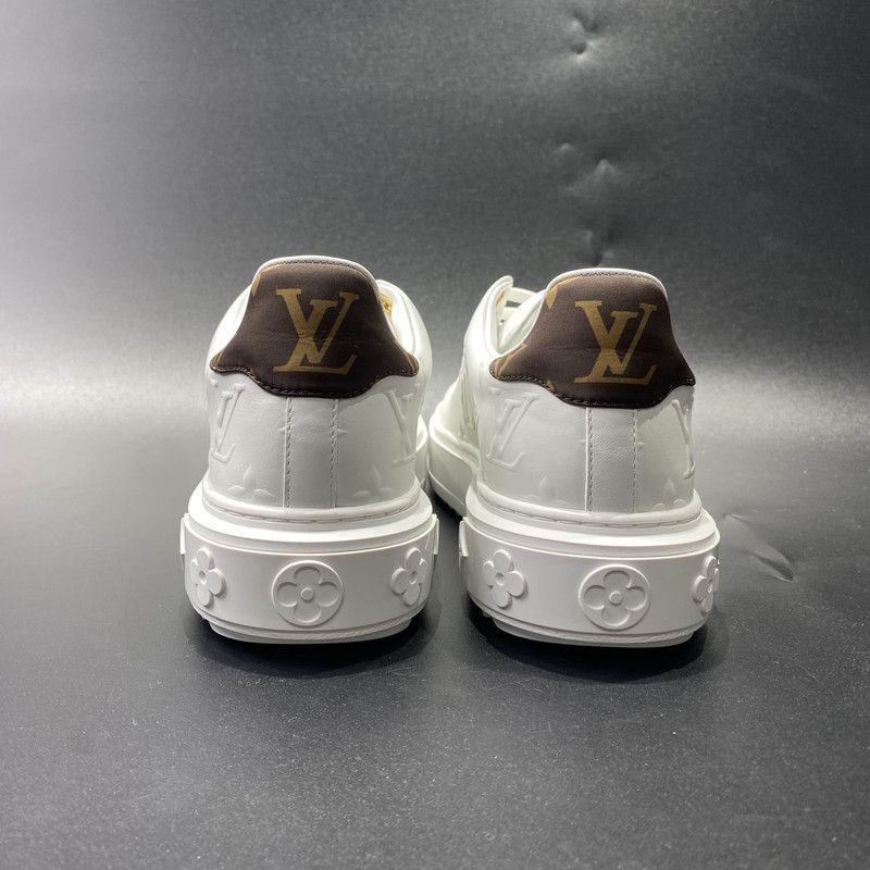 Louis Vuitton Louis Vuitton Time Out White Leather Sneakers 0079 Size US 5 / IT 35 - 3 Thumbnail