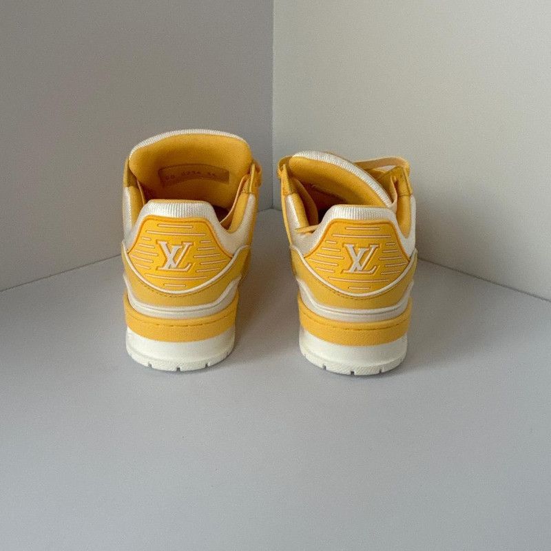 Louis Vuitton Louis Vuitton Yellow and White Low-Top Trainers 0079 Size US 5 / IT 35 - 4 Thumbnail