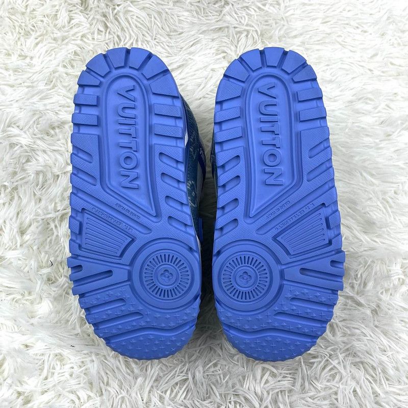 Louis Vuitton Louis Vuitton Trainer Maxi Blue Low-Top Sneakers 0079 Size US 5 / IT 35 - 4 Thumbnail