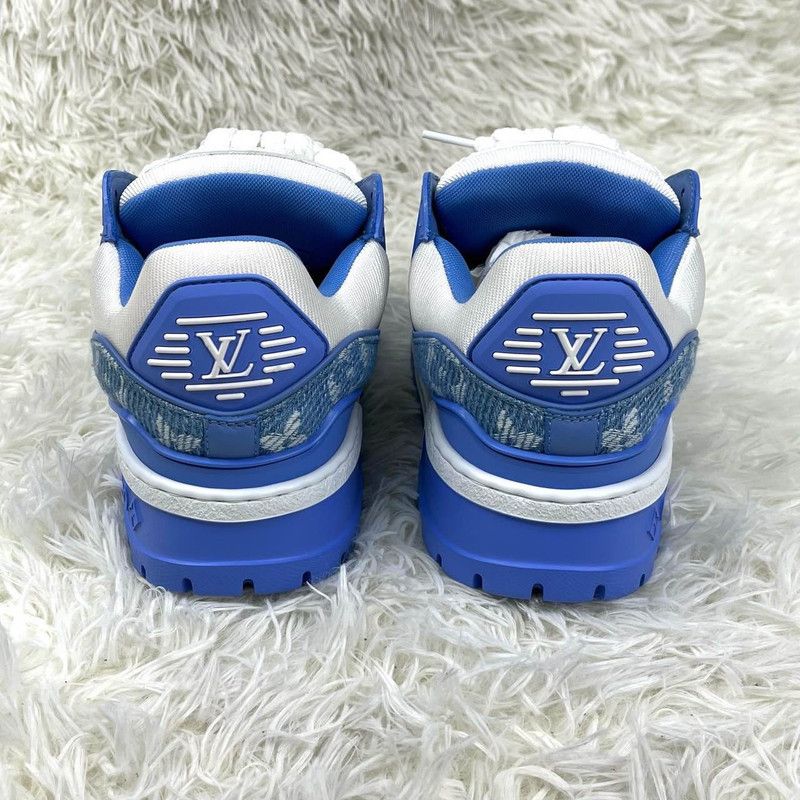 Louis Vuitton Louis Vuitton Trainer Maxi Blue Low-Top Sneakers 0079 Size US 5 / IT 35 - 3 Thumbnail