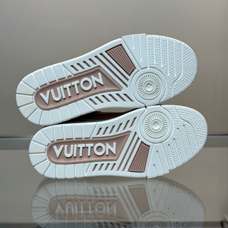Louis Vuitton Louis Vuitton Pink White Trainer Low-Top Sneakers 0079 Size US 5 / IT 35 - 7 Thumbnail