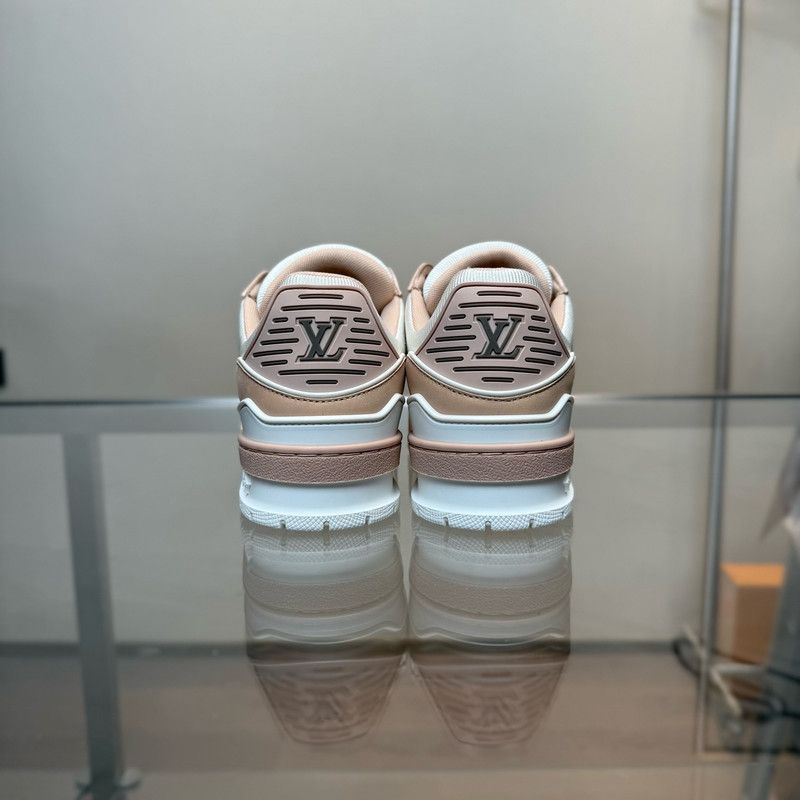 Louis Vuitton Louis Vuitton Pink White Trainer Low-Top Sneakers 0079 Size US 5 / IT 35 - 3 Thumbnail