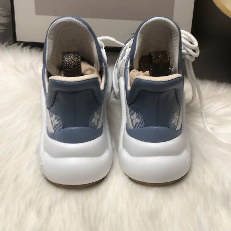 Louis Vuitton Louis Vuitton Archlight Blue White Lace-Up Sneakers 0079 Size US 6 / IT 36 - 3 Thumbnail