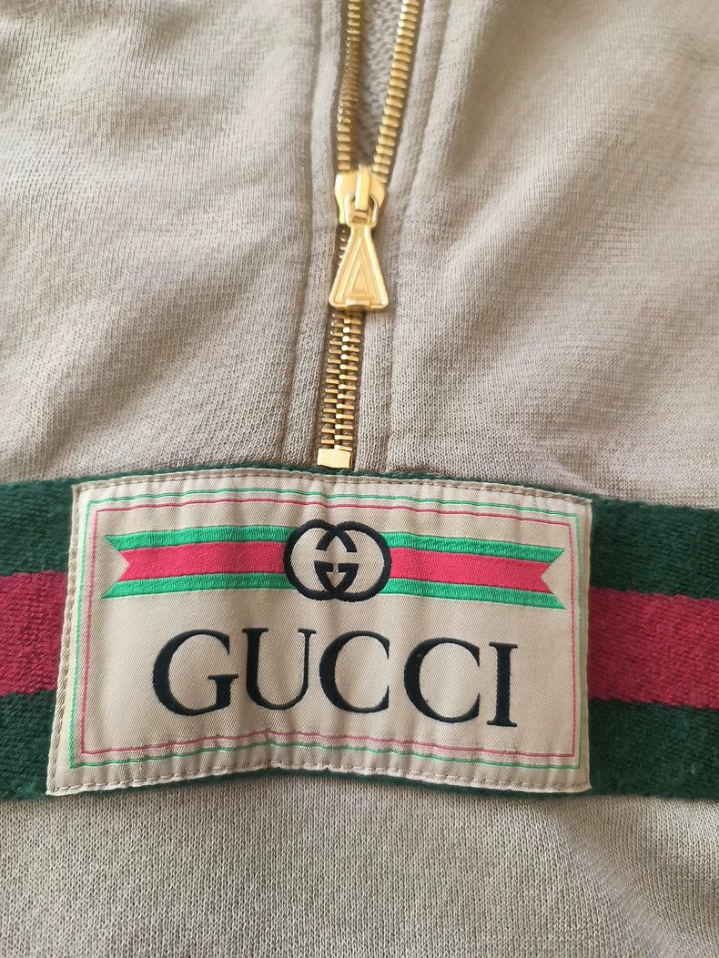 Gucci Gucci Half-Zip Hoodie with Red-Green Web LOGO Size US XS / EU 42 / 0 - 3 Thumbnail