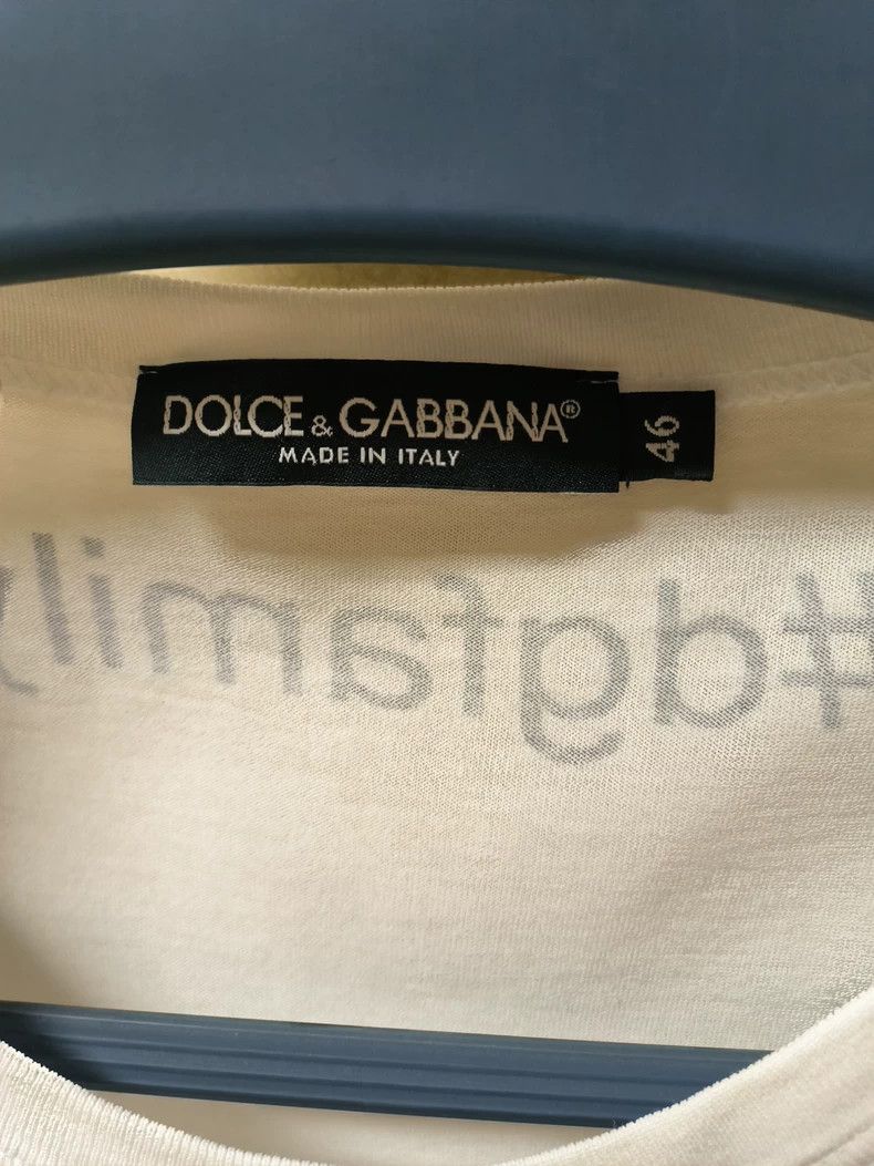 Dolce & Gabbana Dolce & Gabbana Embroidered White T-shirt Size US M / EU 48-50 / 2 - 4 Thumbnail