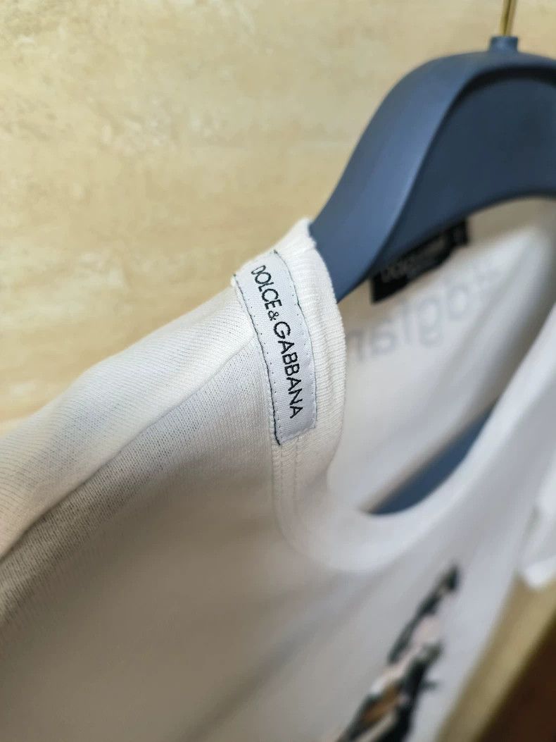 Dolce & Gabbana Dolce & Gabbana Embroidered White T-shirt Size US M / EU 48-50 / 2 - 5 Thumbnail