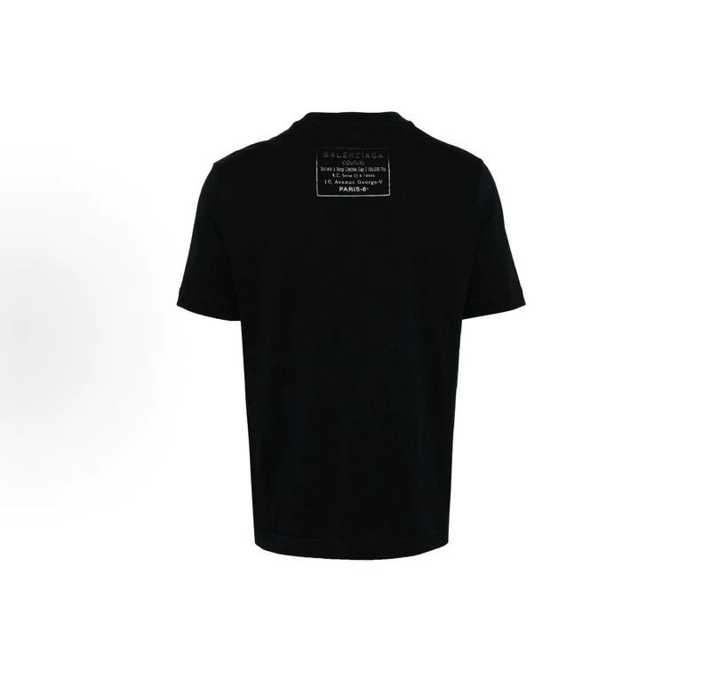 Balenciaga Balenciaga FW24 Back Embossed Black T-Shirt Size US XL / EU 56 / 4 - 4 Thumbnail