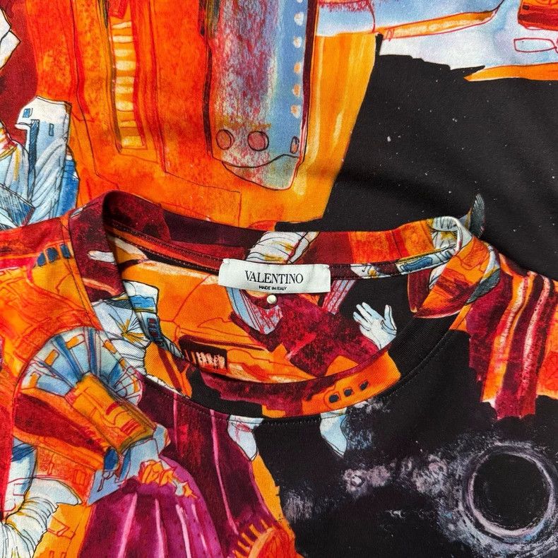 Valentino Valentino Orange Astronaut Short Sleeve Shirt Size US S / EU 44-46 / 1 - 4 Thumbnail