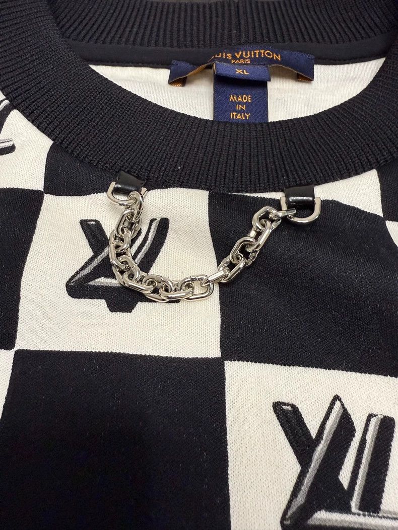 Louis Vuitton Louis Vuitton Checkerboard Logo Sweatshirt Size US XL / EU 56 / 4 - 4 Thumbnail