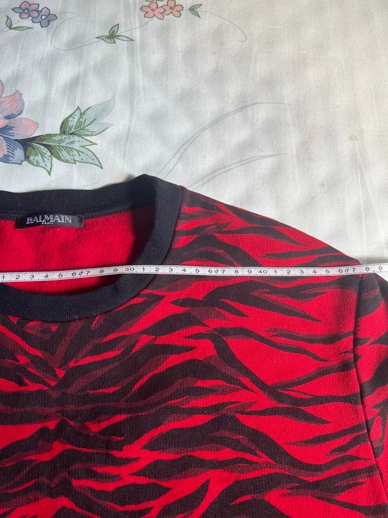 Balmain Balmain Tiger Print Zip Side Sweatshirt Size US L / EU 52-54 / 3 - 8 Thumbnail