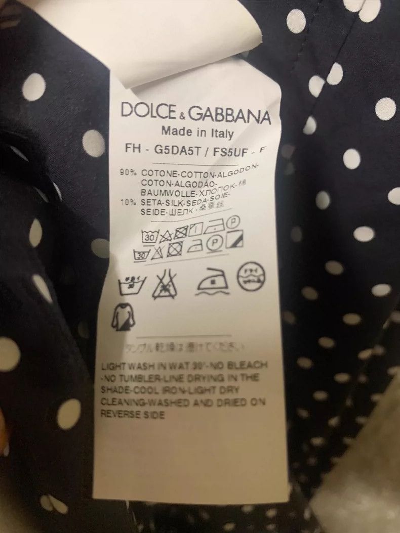 Dolce & Gabbana Dolce Gabbana Men's Polka Dot Shirt Size US M / EU 48-50 / 2 - 7 Thumbnail