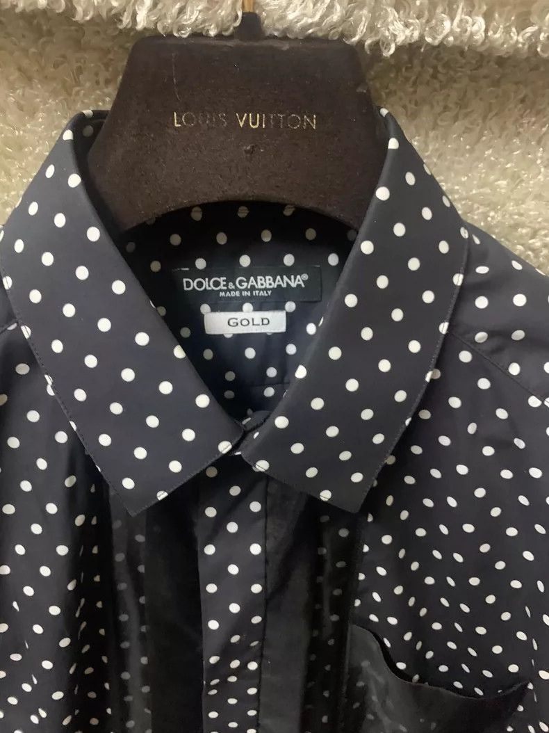 Dolce & Gabbana Dolce Gabbana Men's Polka Dot Shirt Size US M / EU 48-50 / 2 - 4 Thumbnail