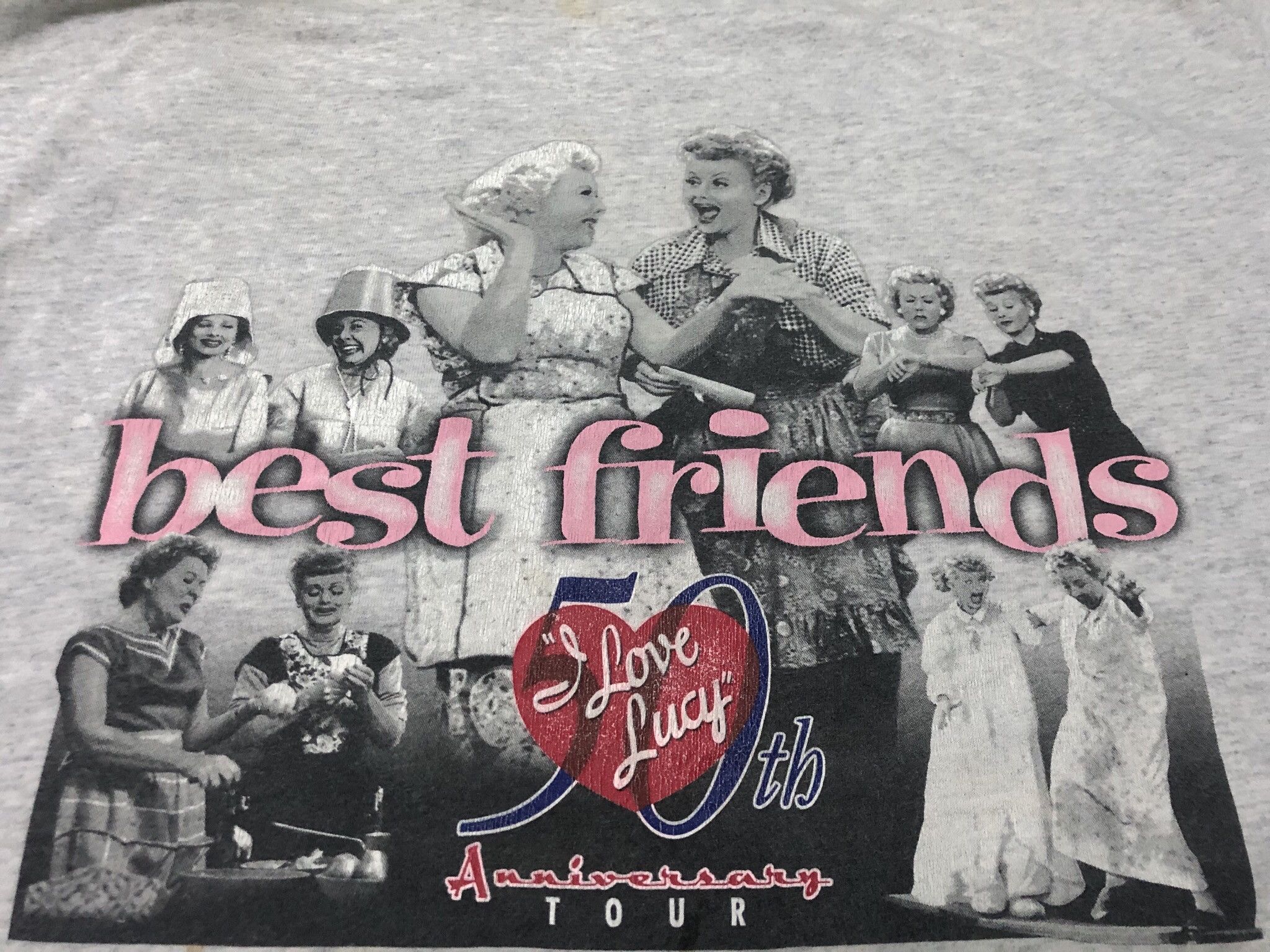 Vintage Vintage 90s I Love Lucy 50 Th Anniversary Tour American Tee Size US L / EU 52-54 / 3 - 2 Thumbnail