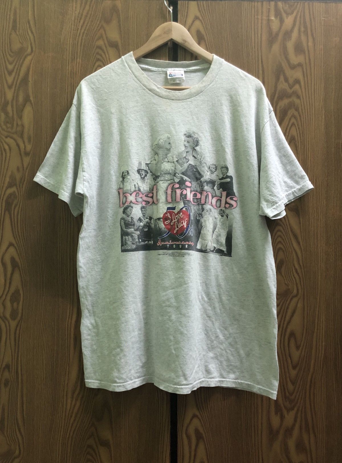 Vintage Vintage 90s I Love Lucy 50 Th Anniversary Tour American Tee Size US L / EU 52-54 / 3 - 1 Thumbnail