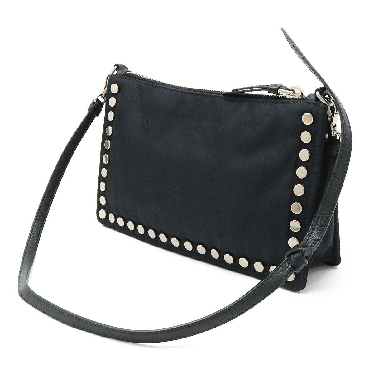 Prada Prada Prada 1NE006 Nylon Leather 2way Shoulder Bag Leather Shoulder Bag 1NE006 Size ONE SIZE - 2 Thumbnail