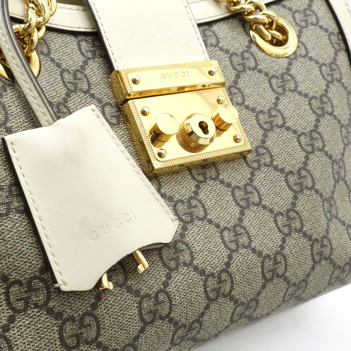 Gucci Gucci Gucci GG Supreme Padlock PVC Shoulder Bag Canvas Shoulder Bag 498156 Size ONE SIZE - 9 Thumbnail