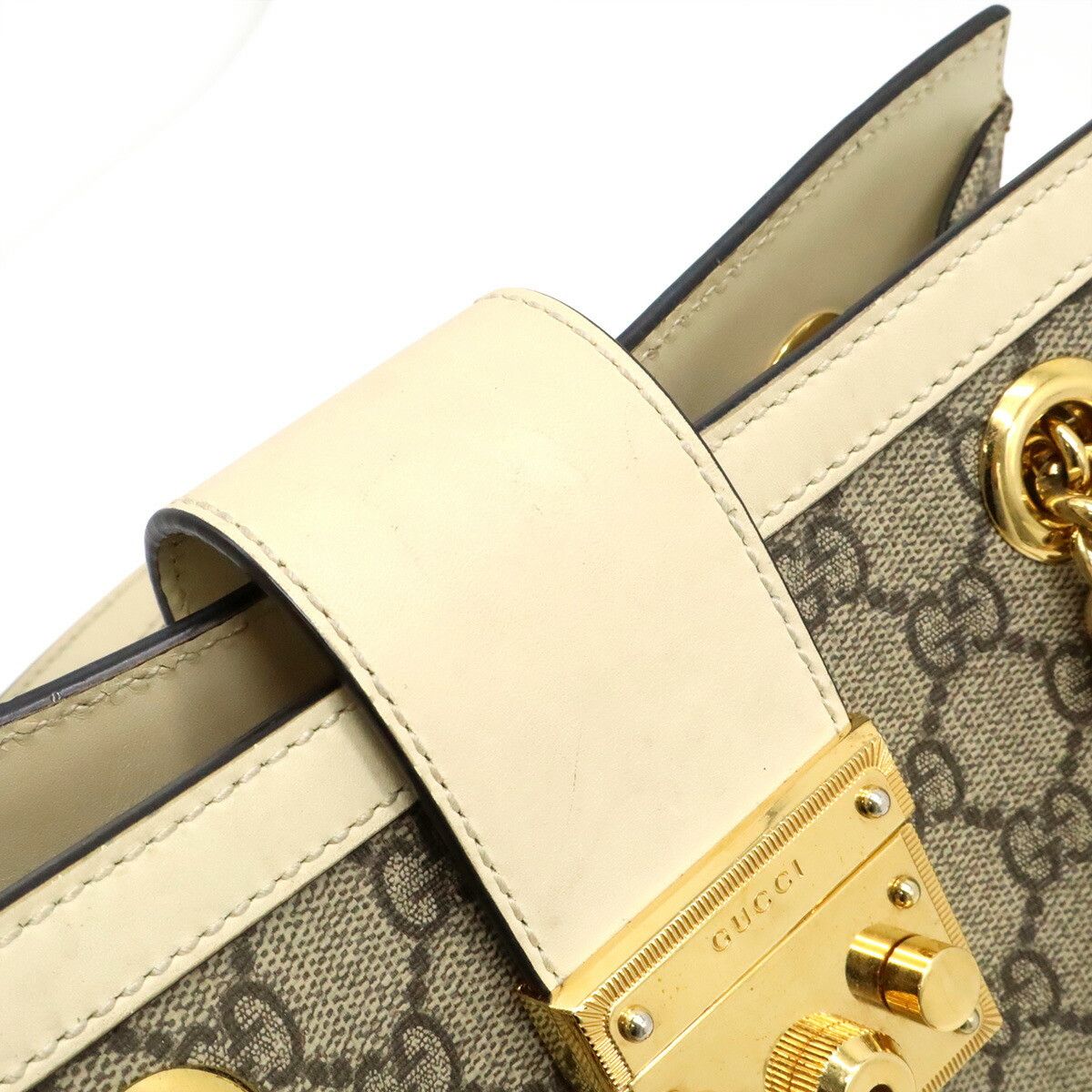 Gucci Gucci Gucci GG Supreme Padlock PVC Shoulder Bag Canvas Shoulder Bag 498156 Size ONE SIZE - 6 Thumbnail