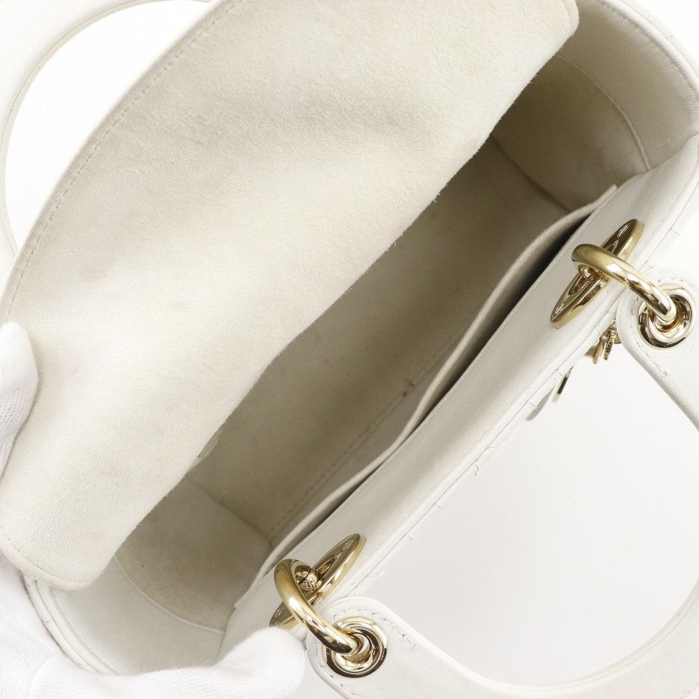 Dior Dior Dior Lady Dior MY ABCDIOR Leather 2way Bag Leather Handbag M0538ONGE Size ONE SIZE - 6 Thumbnail