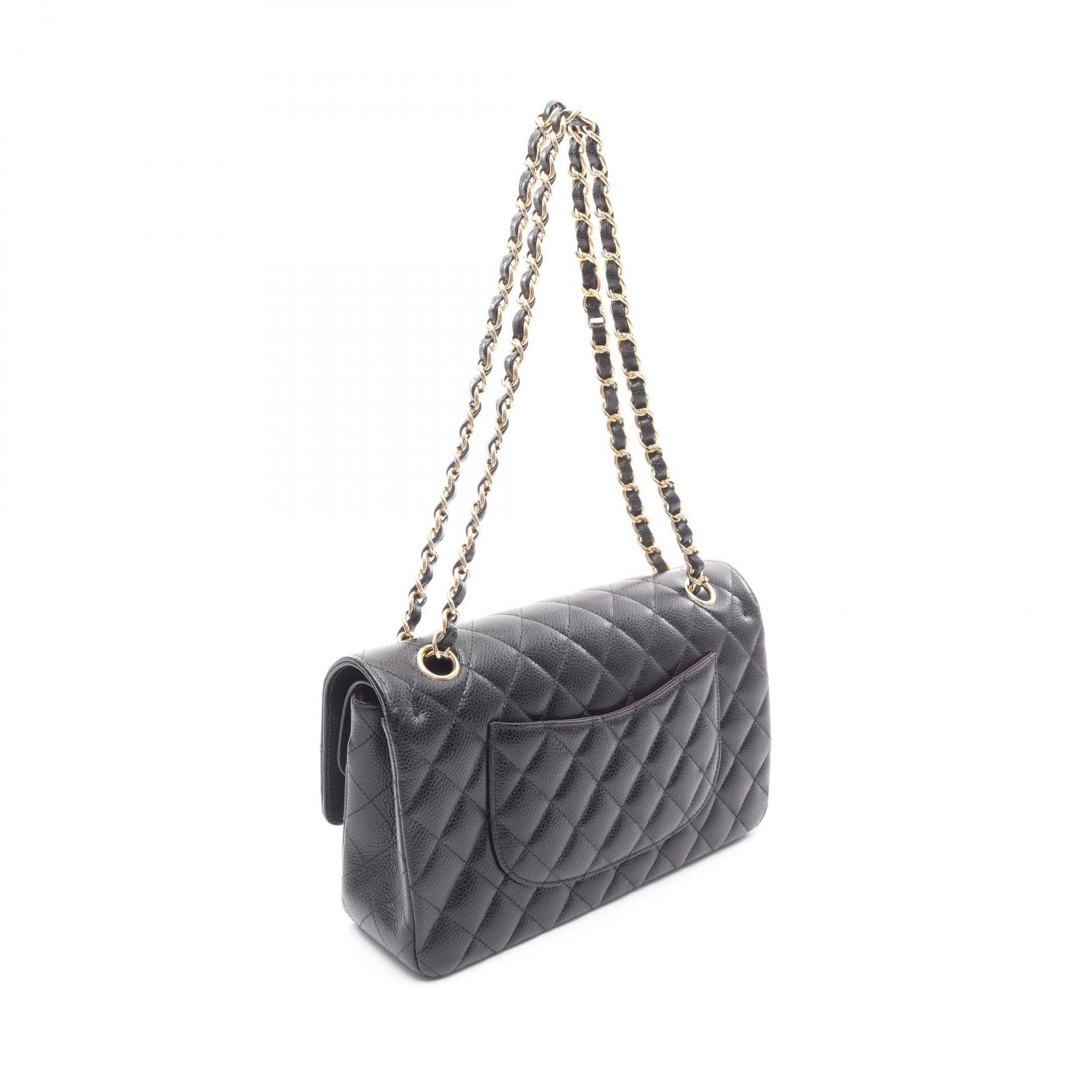Chanel Chanel Chanel Matelasse W Flap Caviar Skin Shoulder Bag Leather Shoulder Bag A01112 Size ONE SIZE - 2 Thumbnail