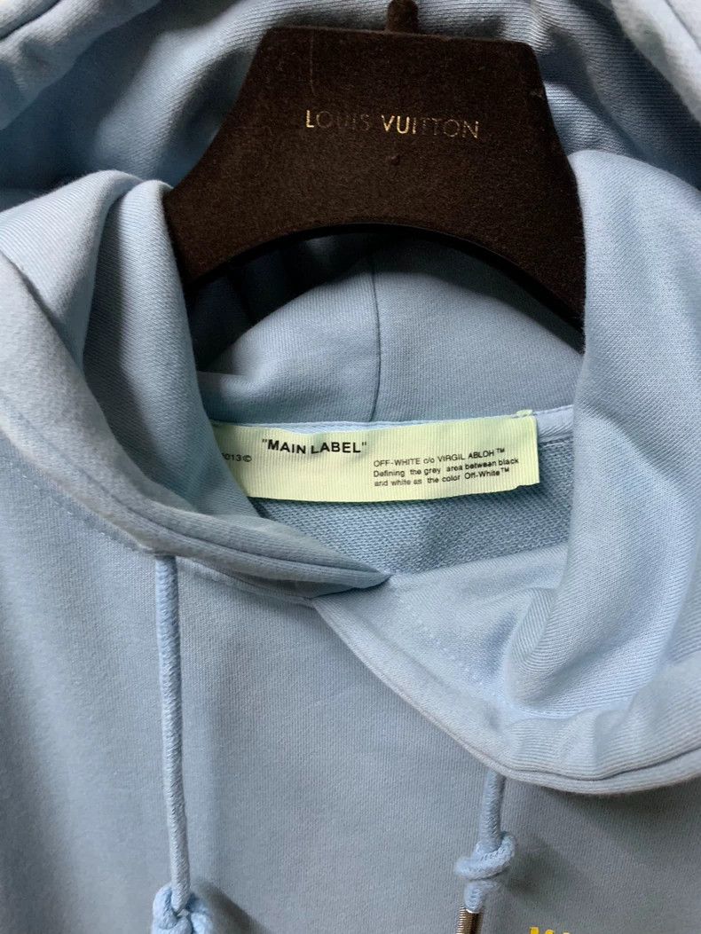 Off-White Off-White Men's Blue Hoodie Sweatshirt Size US XL / EU 56 / 4 - 4 Thumbnail